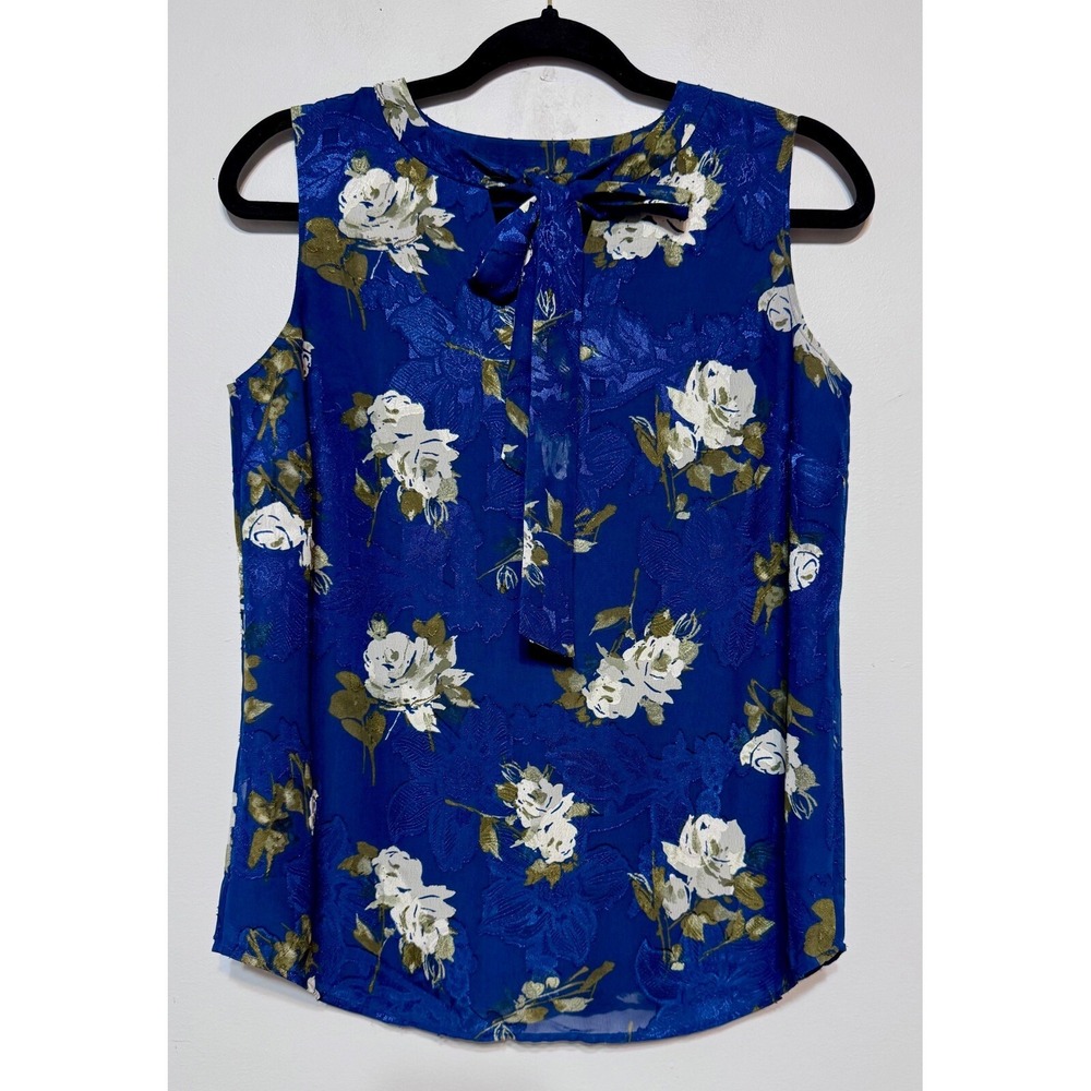 Talbots Petites Rose Print Top Size‎ SP Cottagecore Dark Academia Old Money Chic